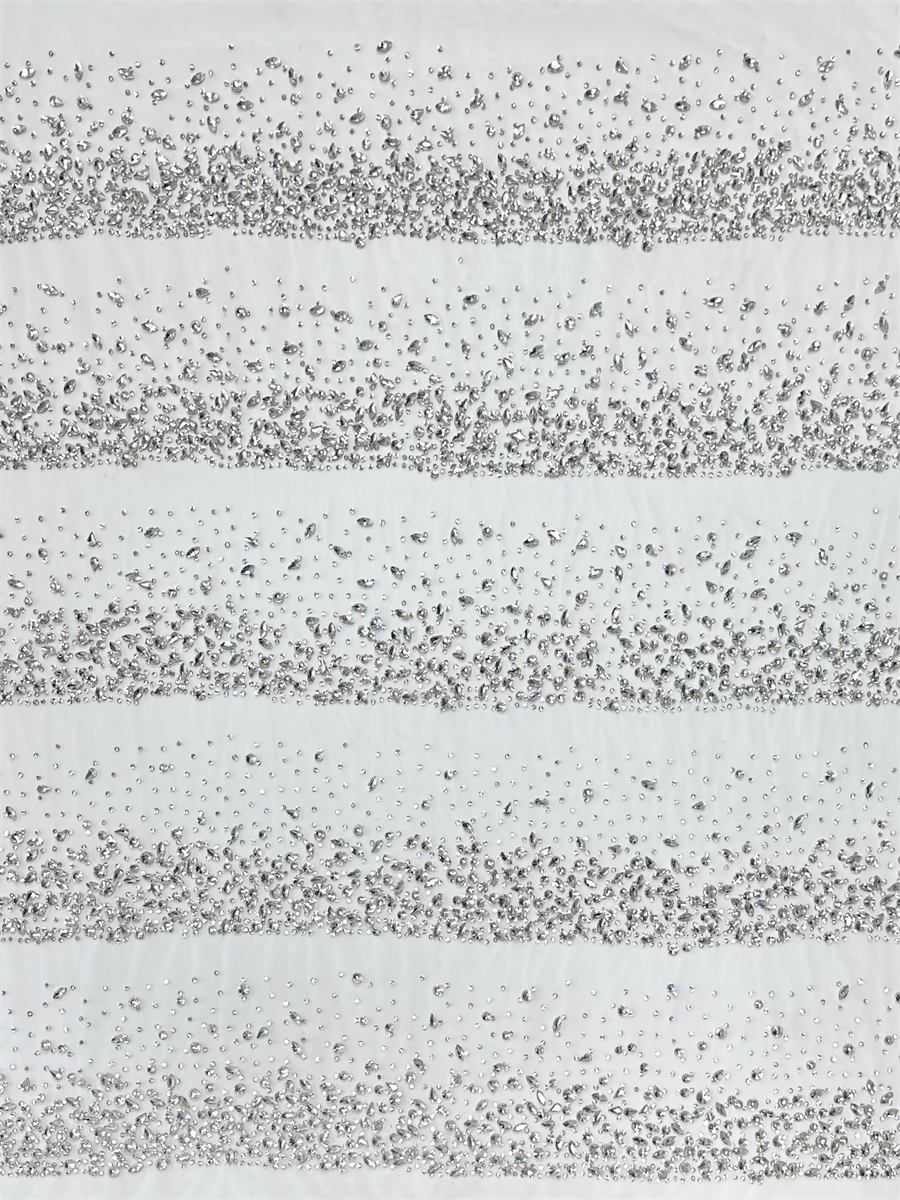 Beaded Tulle Fabric - 5 Yards | COD HN714