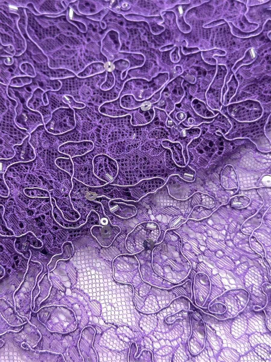 Beaded Tulle Fabric - 5 Yards | COD HN716