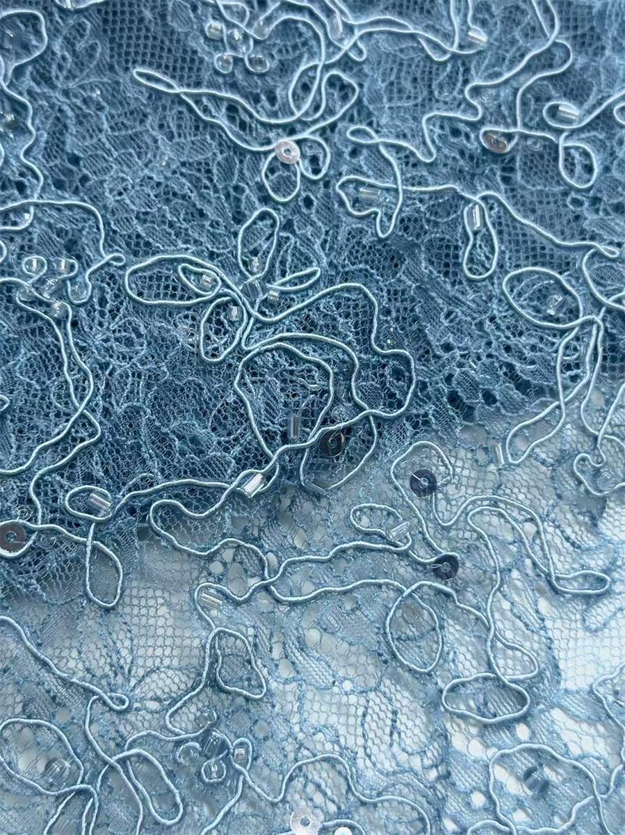 Beaded Tulle Fabric - 5 Yards | COD HN716