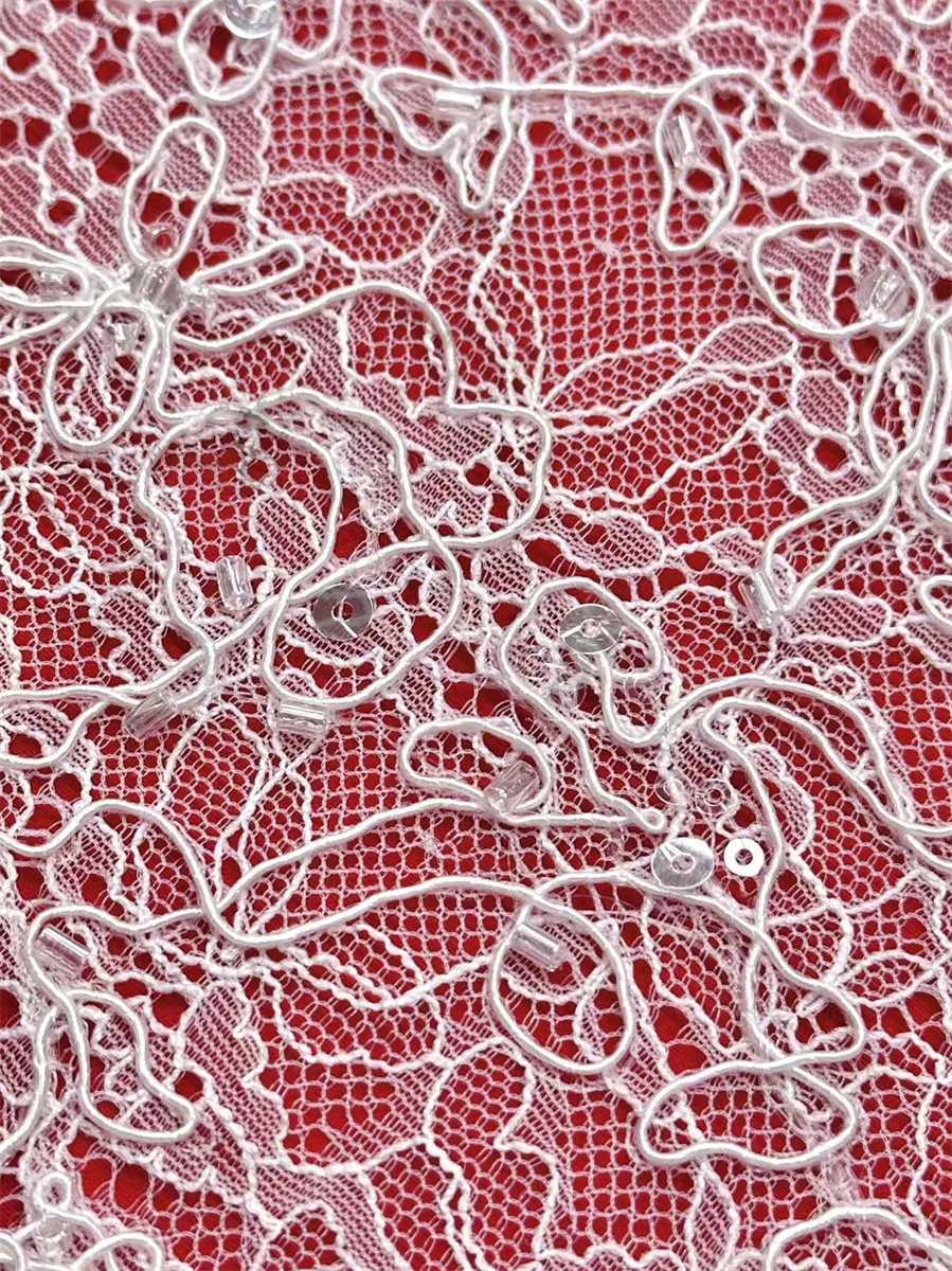 Beaded Tulle Fabric - 5 Yards | COD HN716