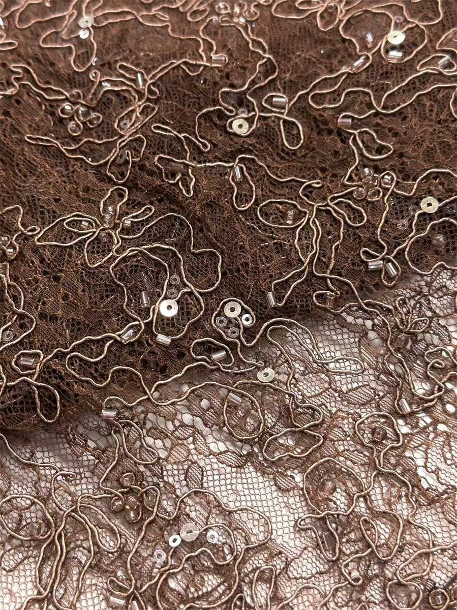 Beaded Tulle Fabric - 5 Yards | COD HN716