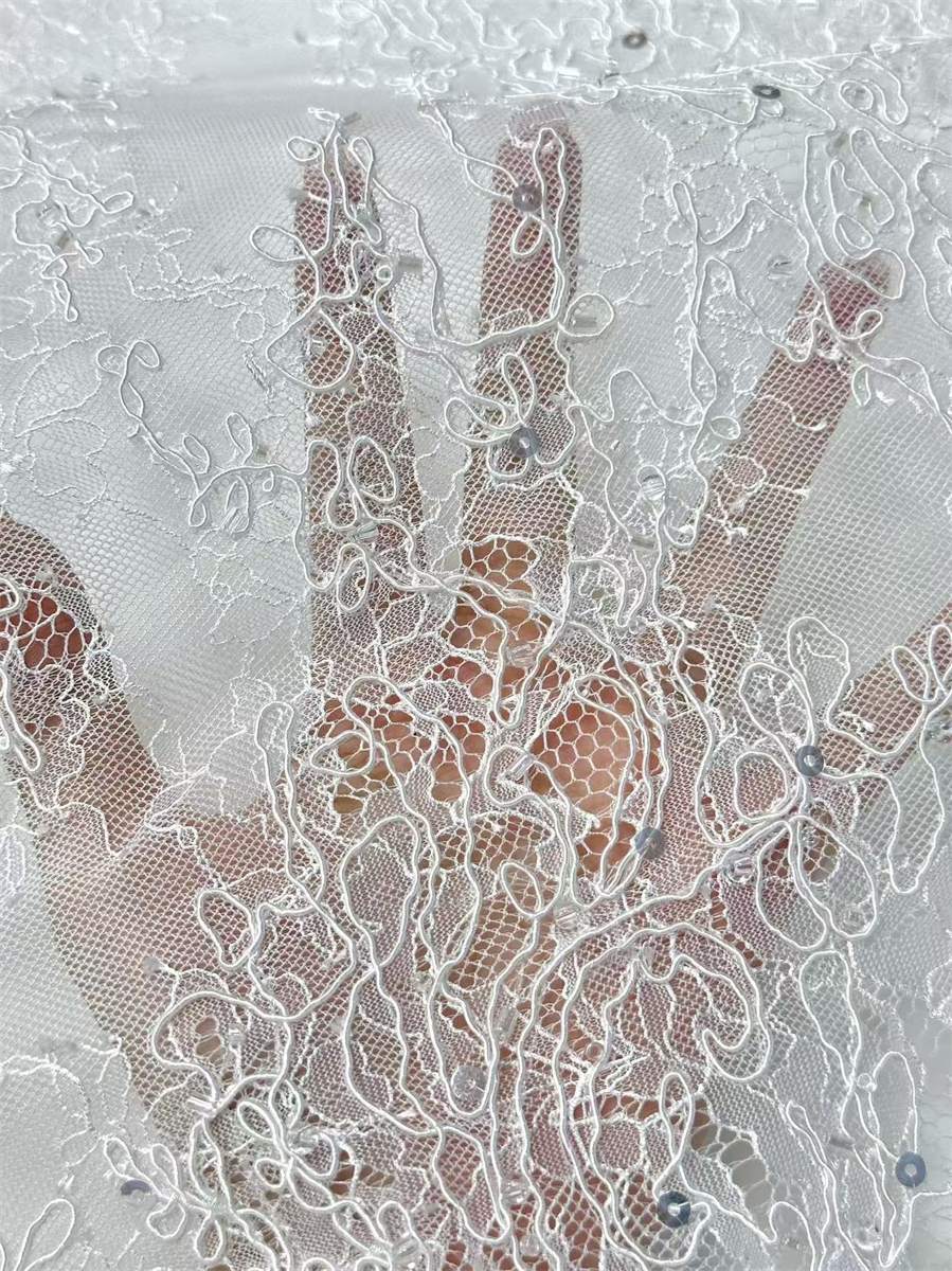 Beaded Tulle Fabric - 5 Yards | COD HN719