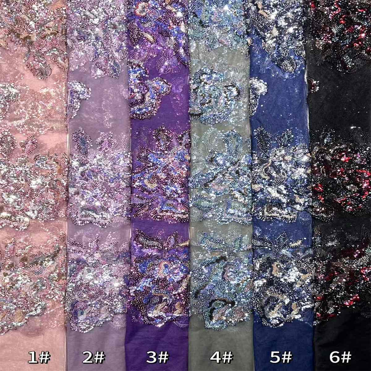 Beaded Tulle Fabric - 5 Yards | COD HN721