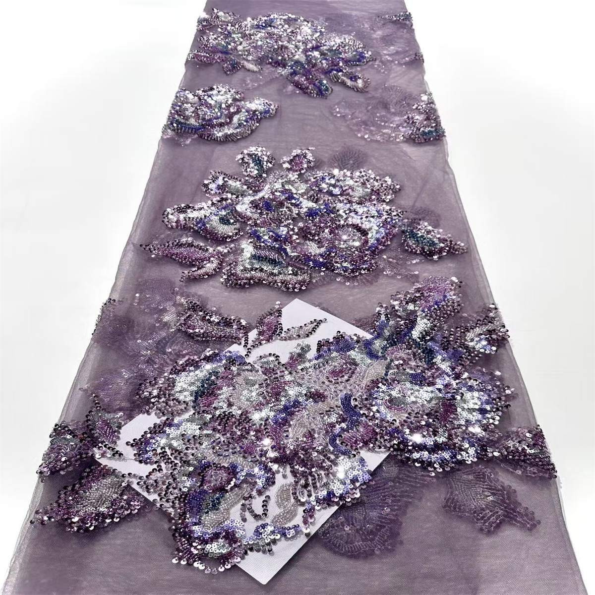 Beaded Tulle Fabric - 5 Yards | COD HN721