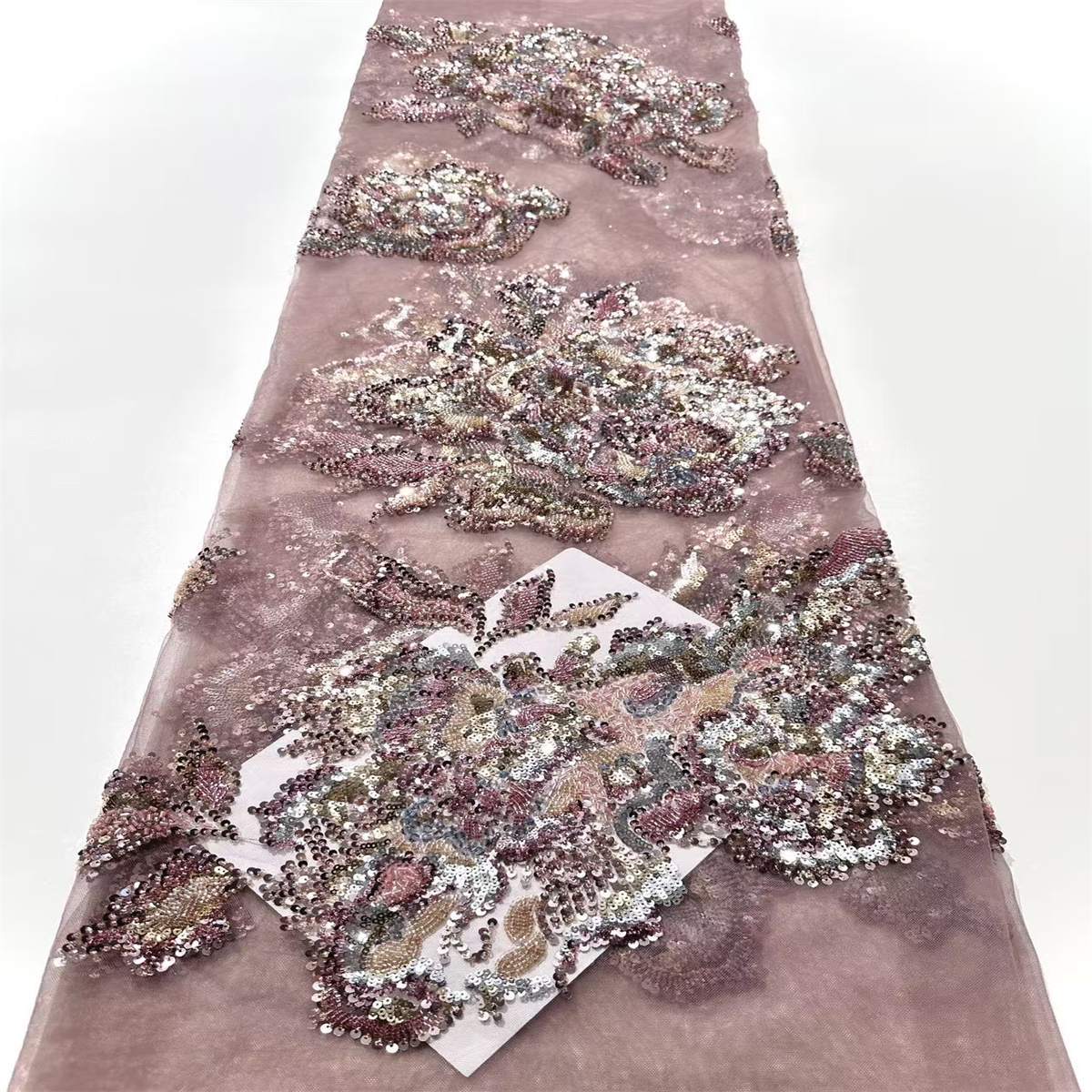 Beaded Tulle Fabric - 5 Yards | COD HN721