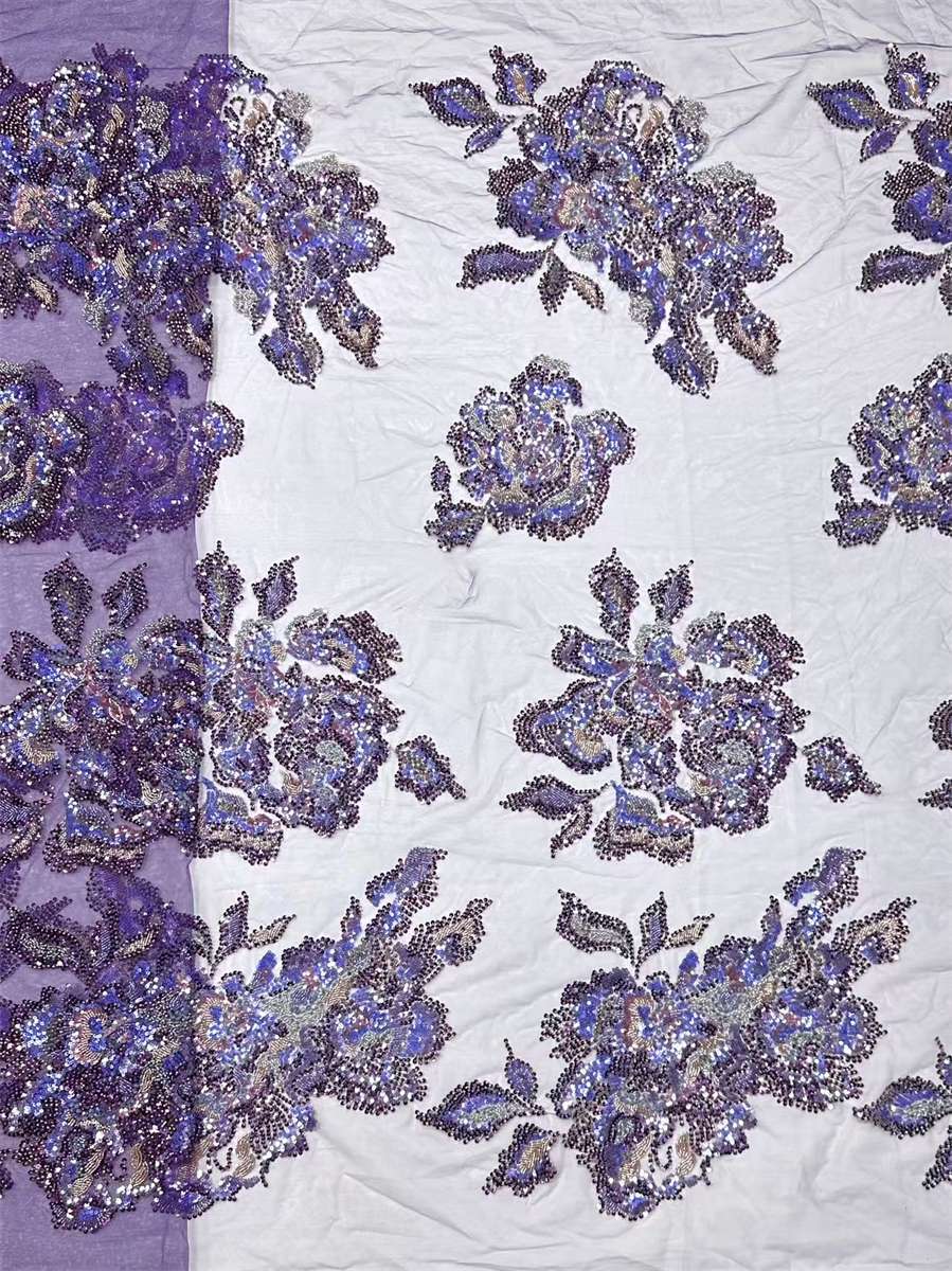 Beaded Tulle Fabric - 5 Yards | COD HN721