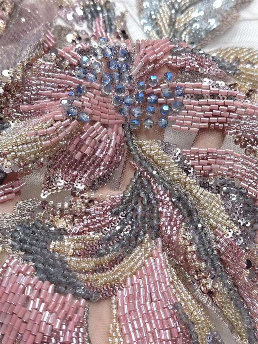 Beaded Tulle Fabric - 5 Yards | COD HN721