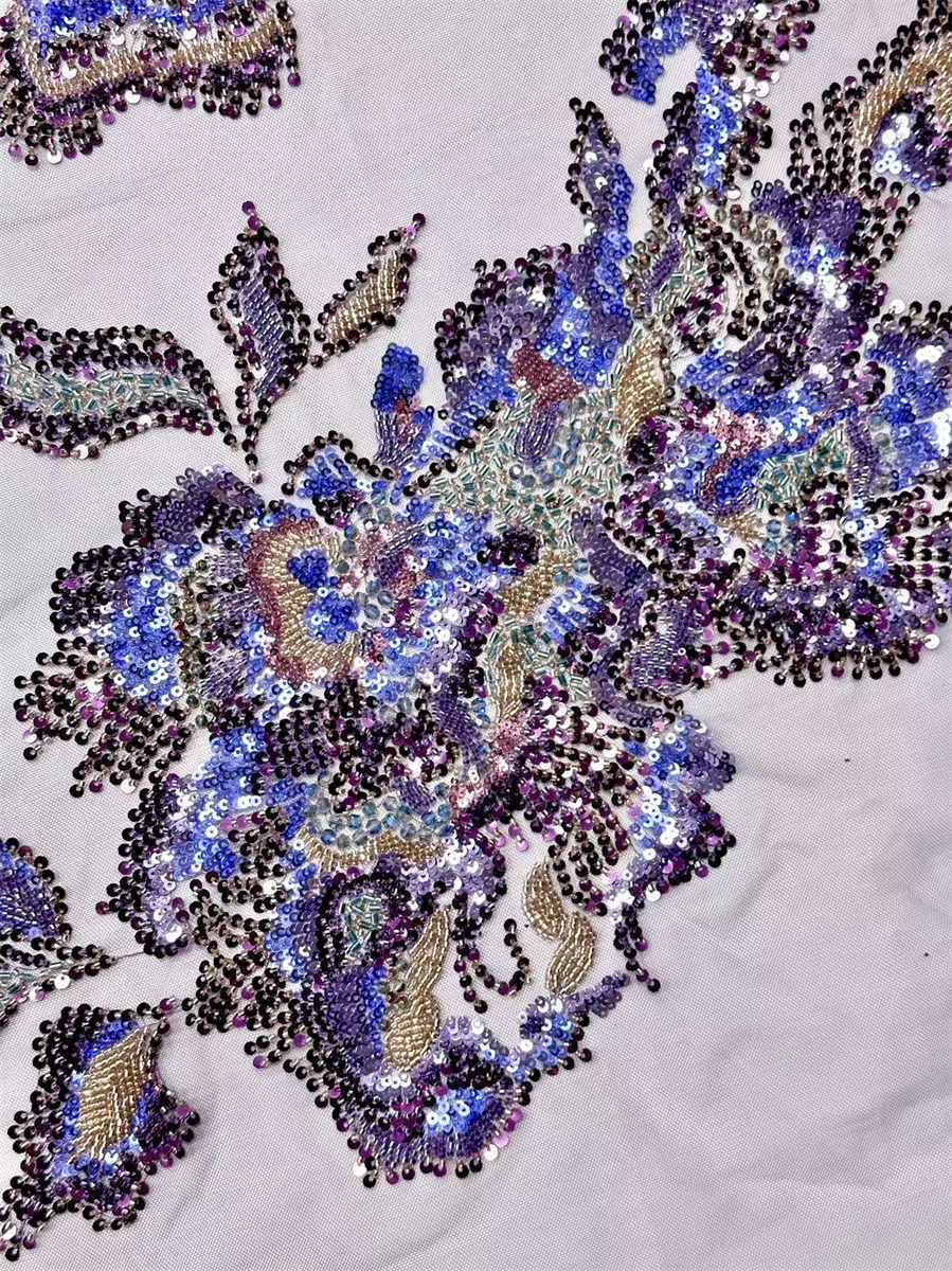 Beaded Tulle Fabric - 5 Yards | COD HN721