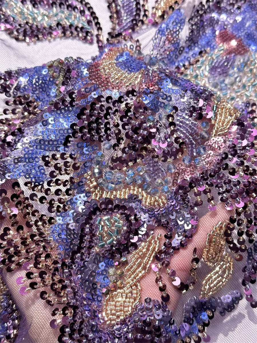 Beaded Tulle Fabric - 5 Yards | COD HN721