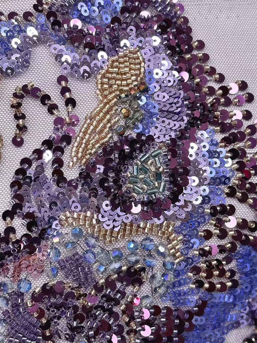 Beaded Tulle Fabric - 5 Yards | COD HN721