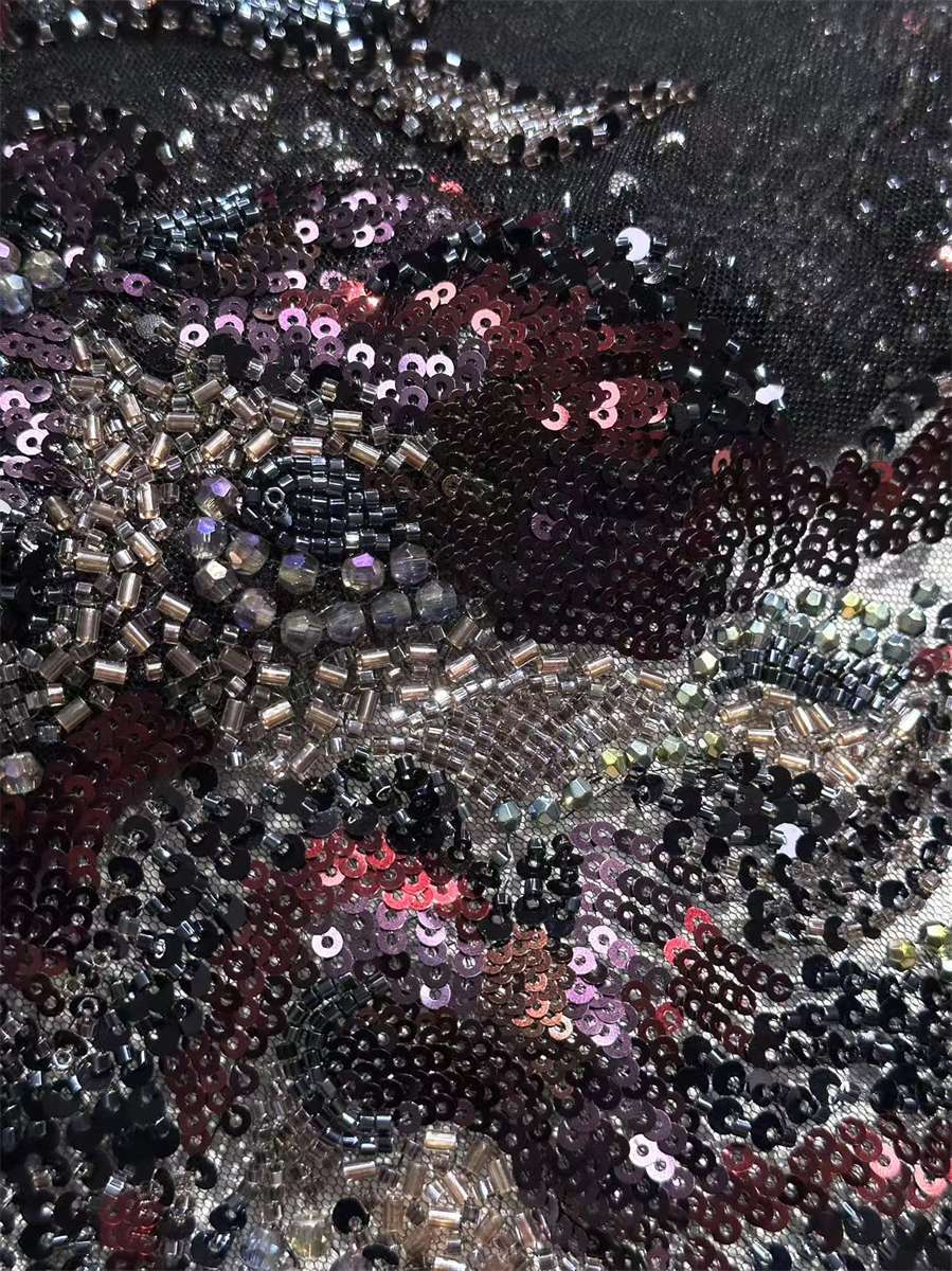 Beaded Tulle Fabric - 5 Yards | COD HN721