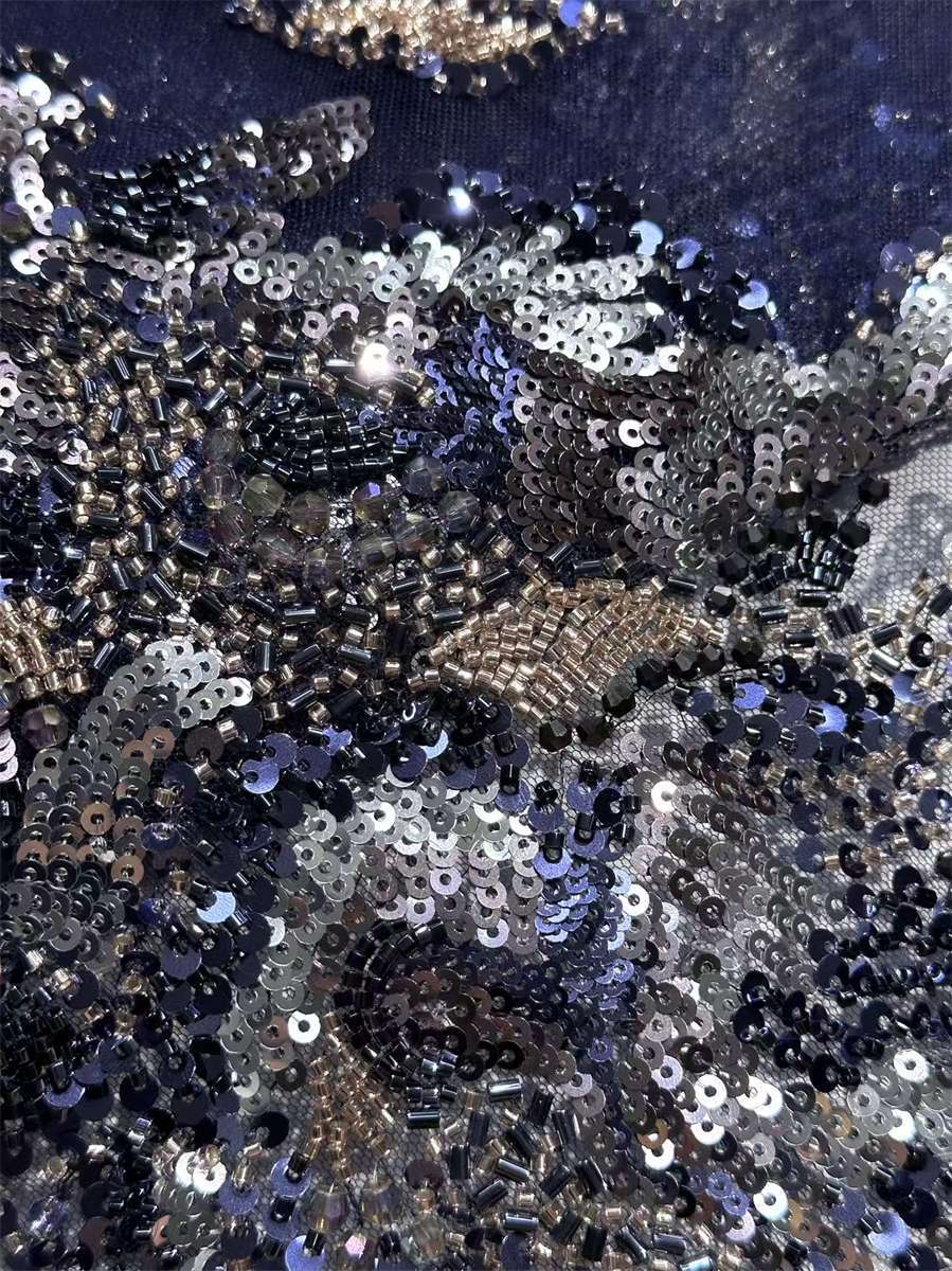 Beaded Tulle Fabric - 5 Yards | COD HN721