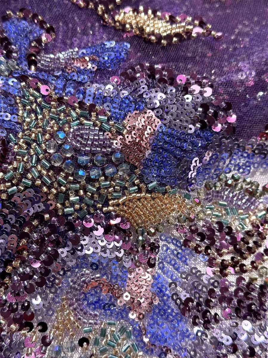 Beaded Tulle Fabric - 5 Yards | COD HN721
