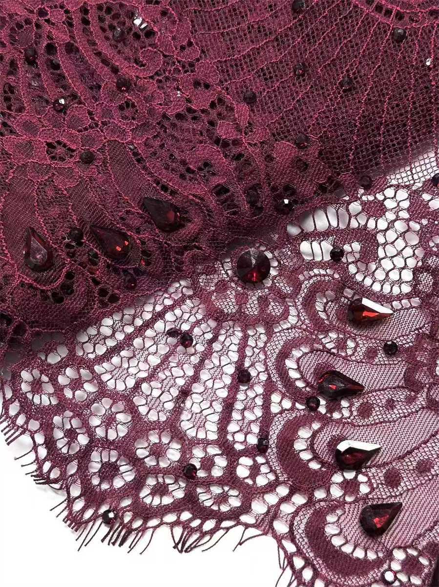 Bridal Lace Fabric - 3 Meters - Corded Beaded 3D Floral Chantilly Wedding Lace Fabric | COD HN745