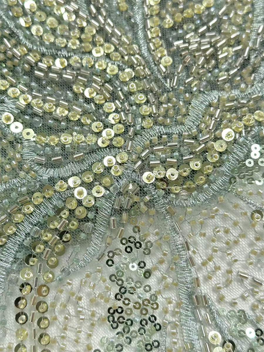 Beaded Tulle Fabric - 5 Yards | COD HN767