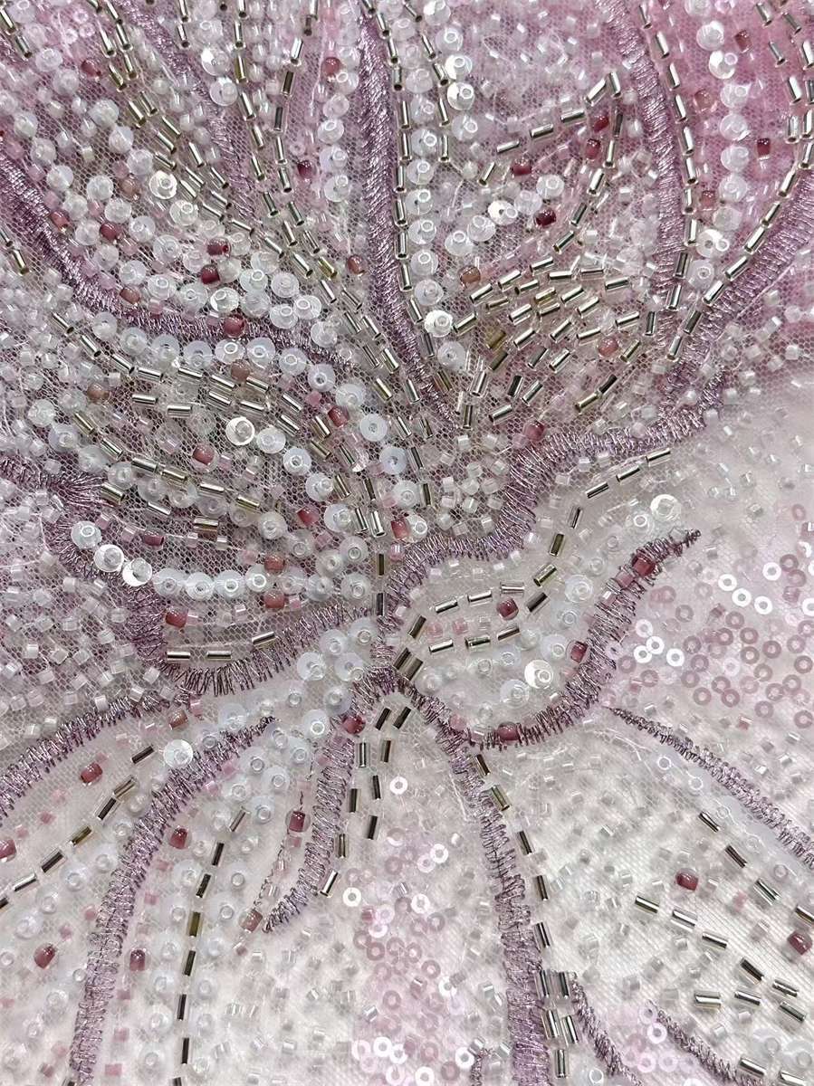 Beaded Tulle Fabric - 5 Yards | COD HN767