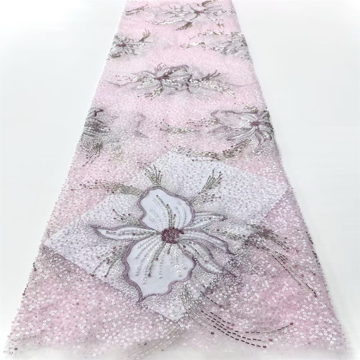 Beaded Tulle Fabric - 5 Yards | COD HN768