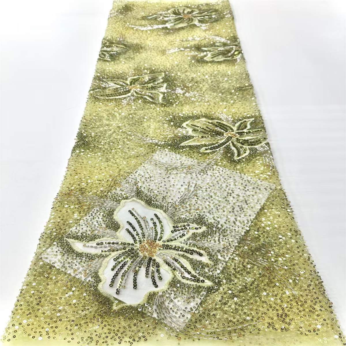 Beaded Tulle Fabric - 5 Yards | COD HN768