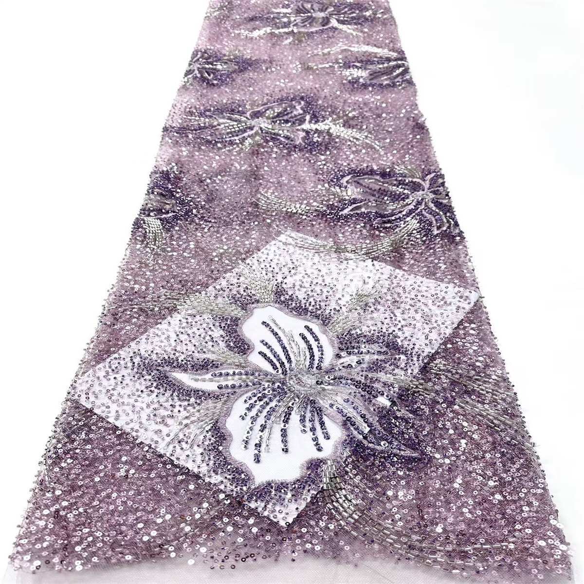 Beaded Tulle Fabric - 5 Yards | COD HN768