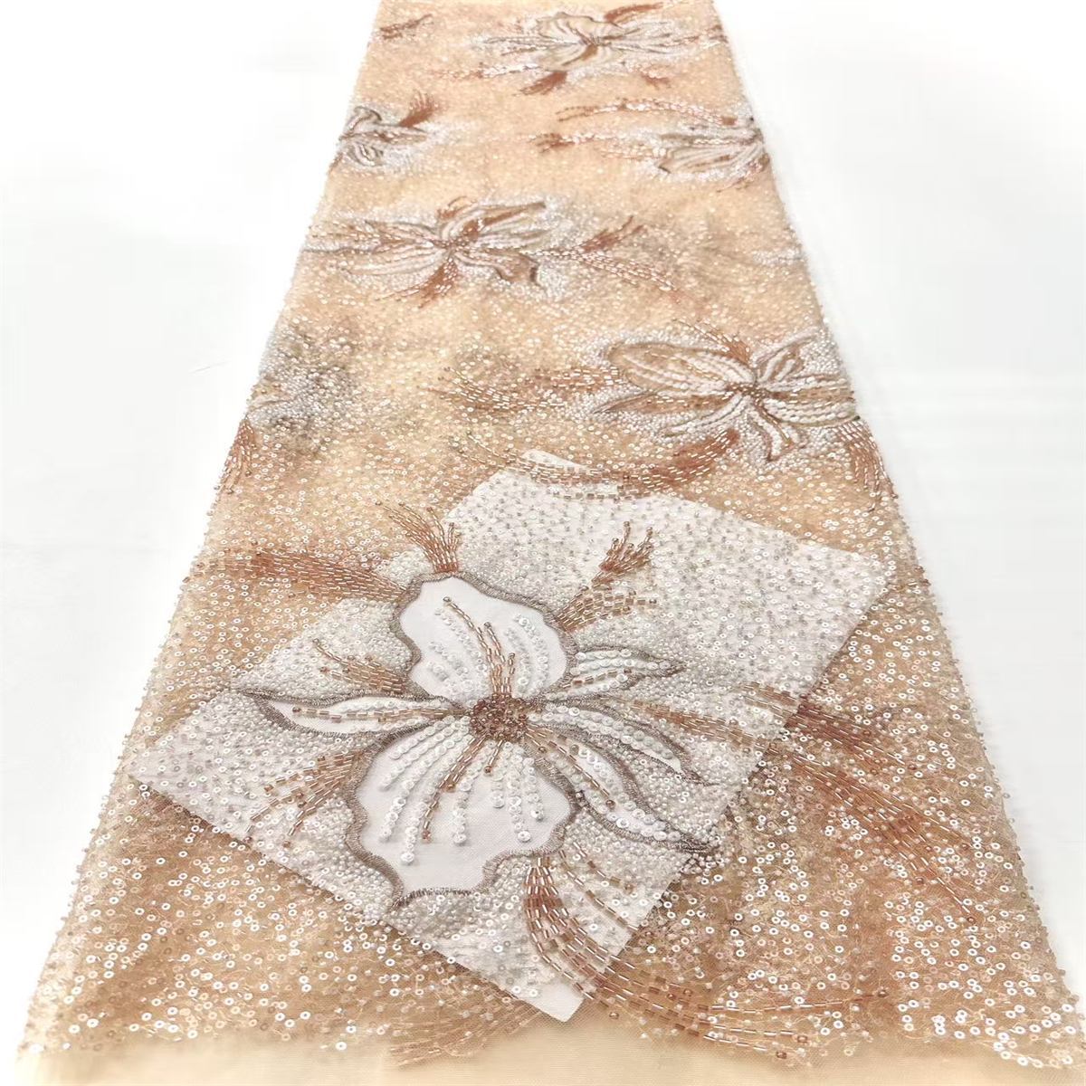 Beaded Tulle Fabric - 5 Yards | COD HN768