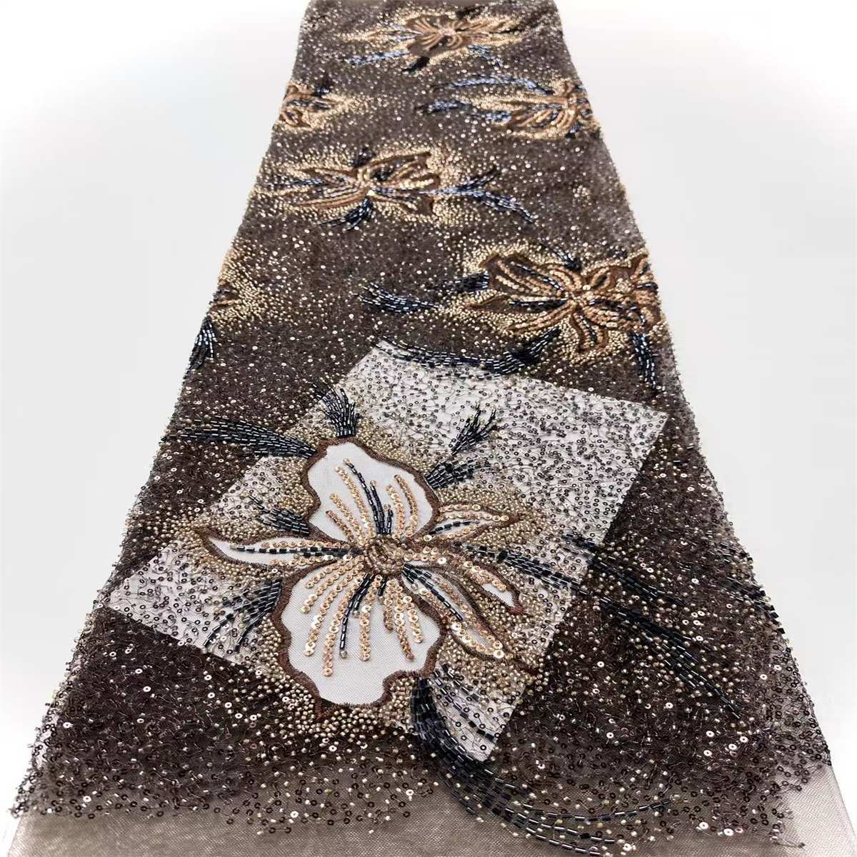 Beaded Tulle Fabric - 5 Yards | COD HN768