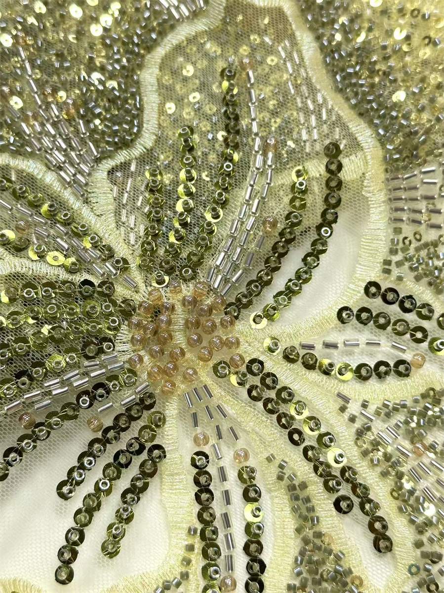 Beaded Tulle Fabric - 5 Yards | COD HN768