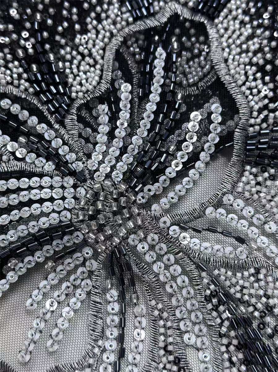 Beaded Tulle Fabric - 5 Yards | COD HN768