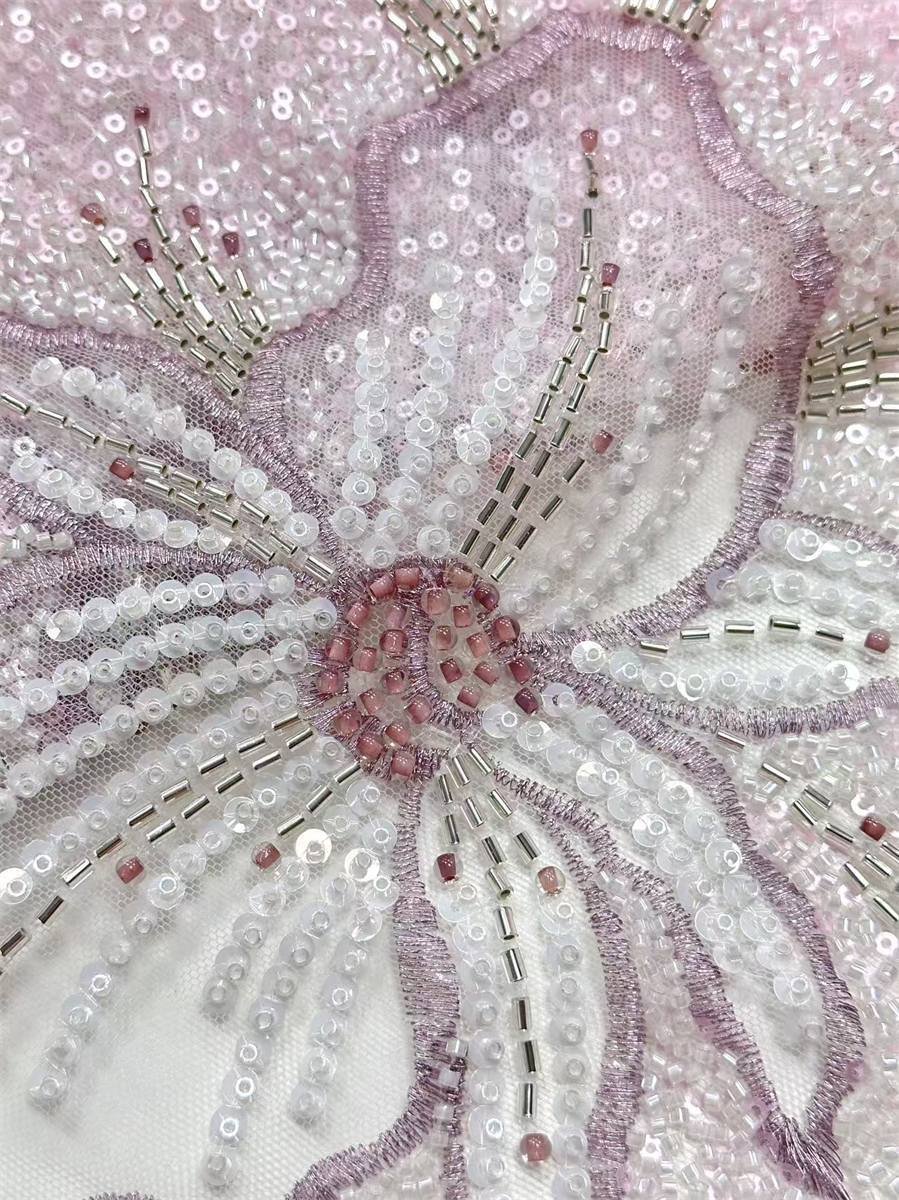 Beaded Tulle Fabric - 5 Yards | COD HN768