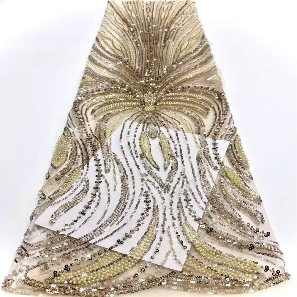 Beaded Tulle Fabric - 5 Yards | COD HN748