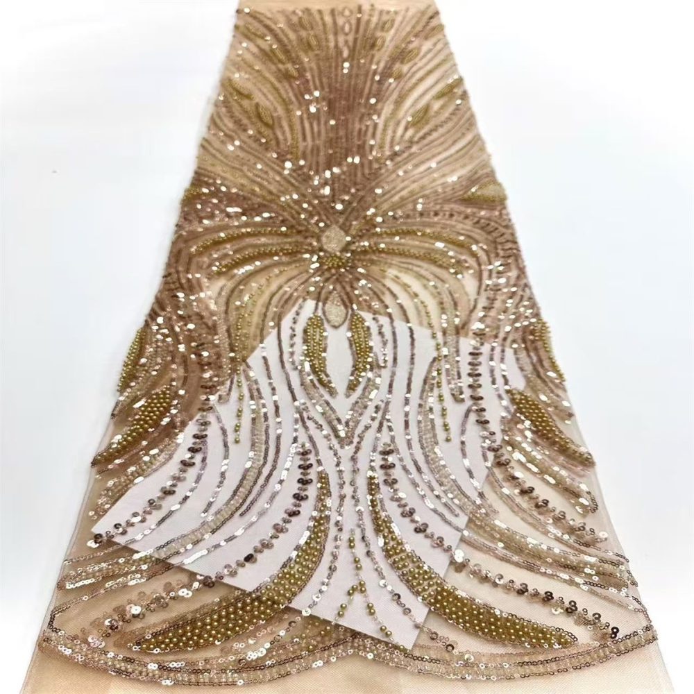 Beaded Tulle Fabric - 5 Yards | COD HN748
