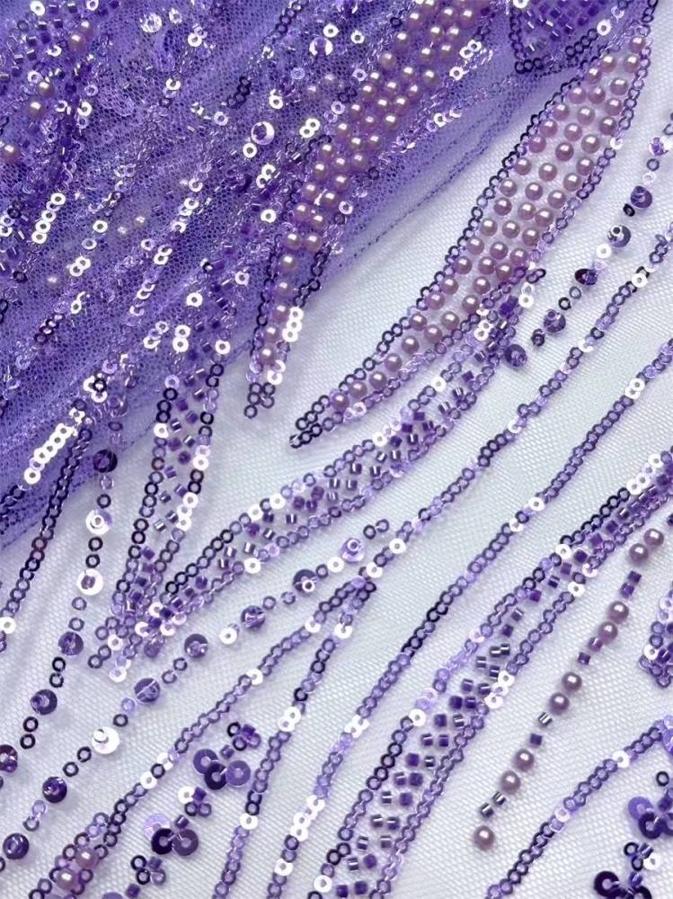 Beaded Tulle Fabric - 5 Yards | COD HN748