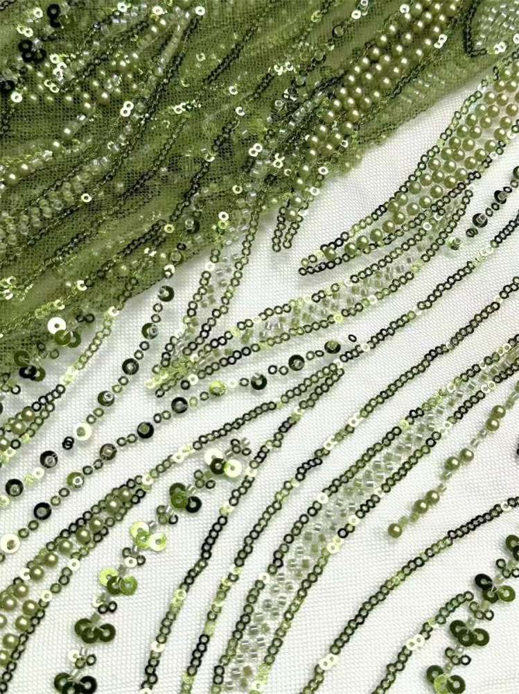 Beaded Tulle Fabric - 5 Yards | COD HN748