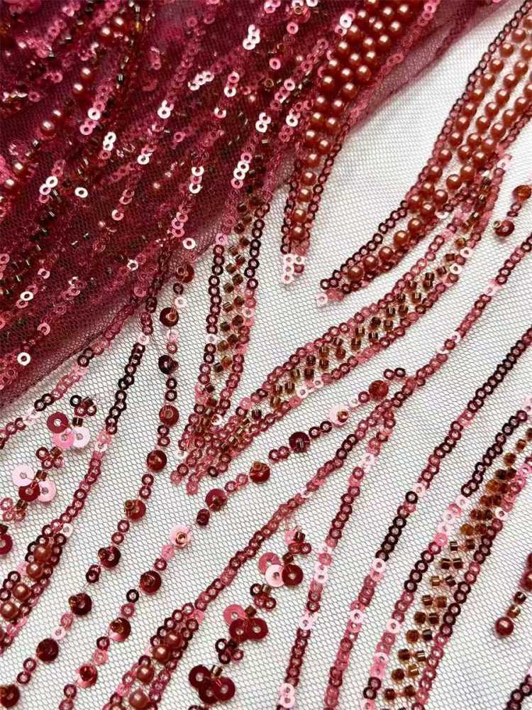 Beaded Tulle Fabric - 5 Yards | COD HN748