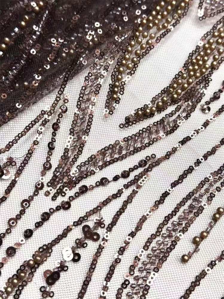 Beaded Tulle Fabric - 5 Yards | COD HN748