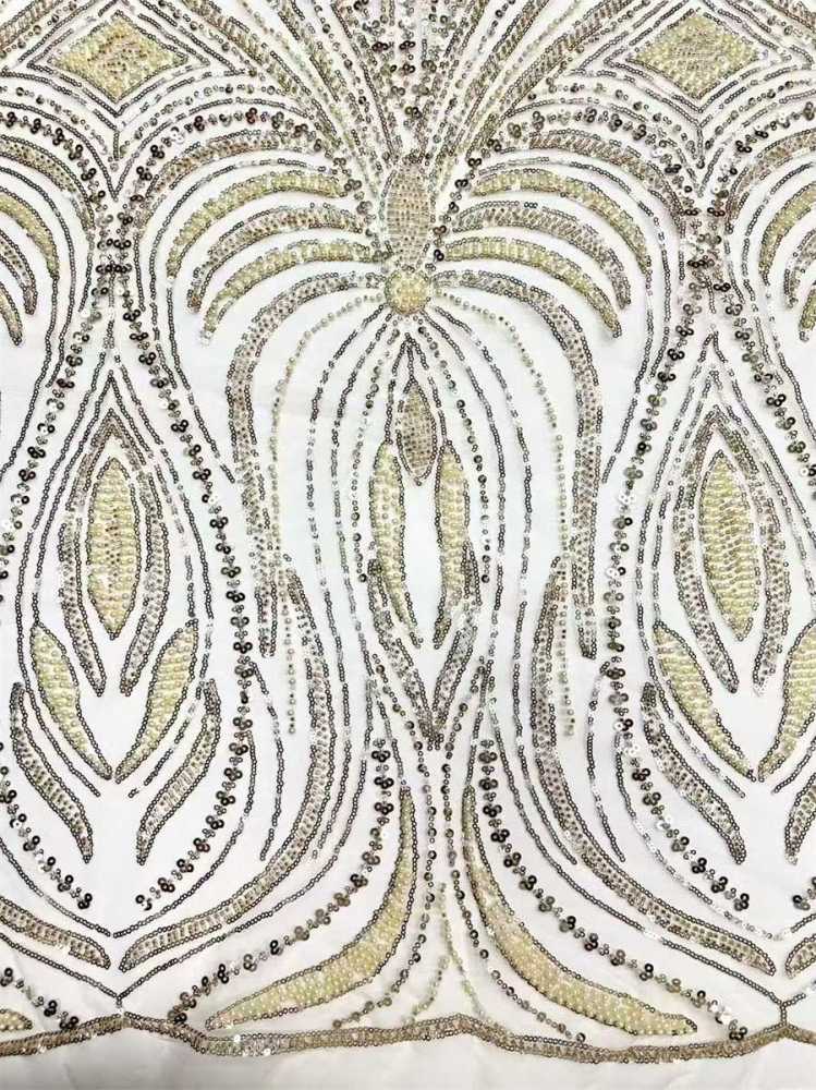 Beaded Tulle Fabric - 5 Yards | COD HN748