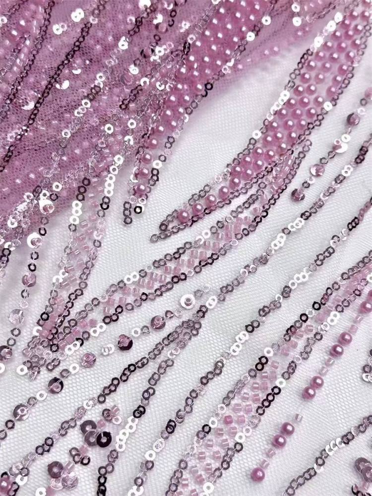 Beaded Tulle Fabric - 5 Yards | COD HN748