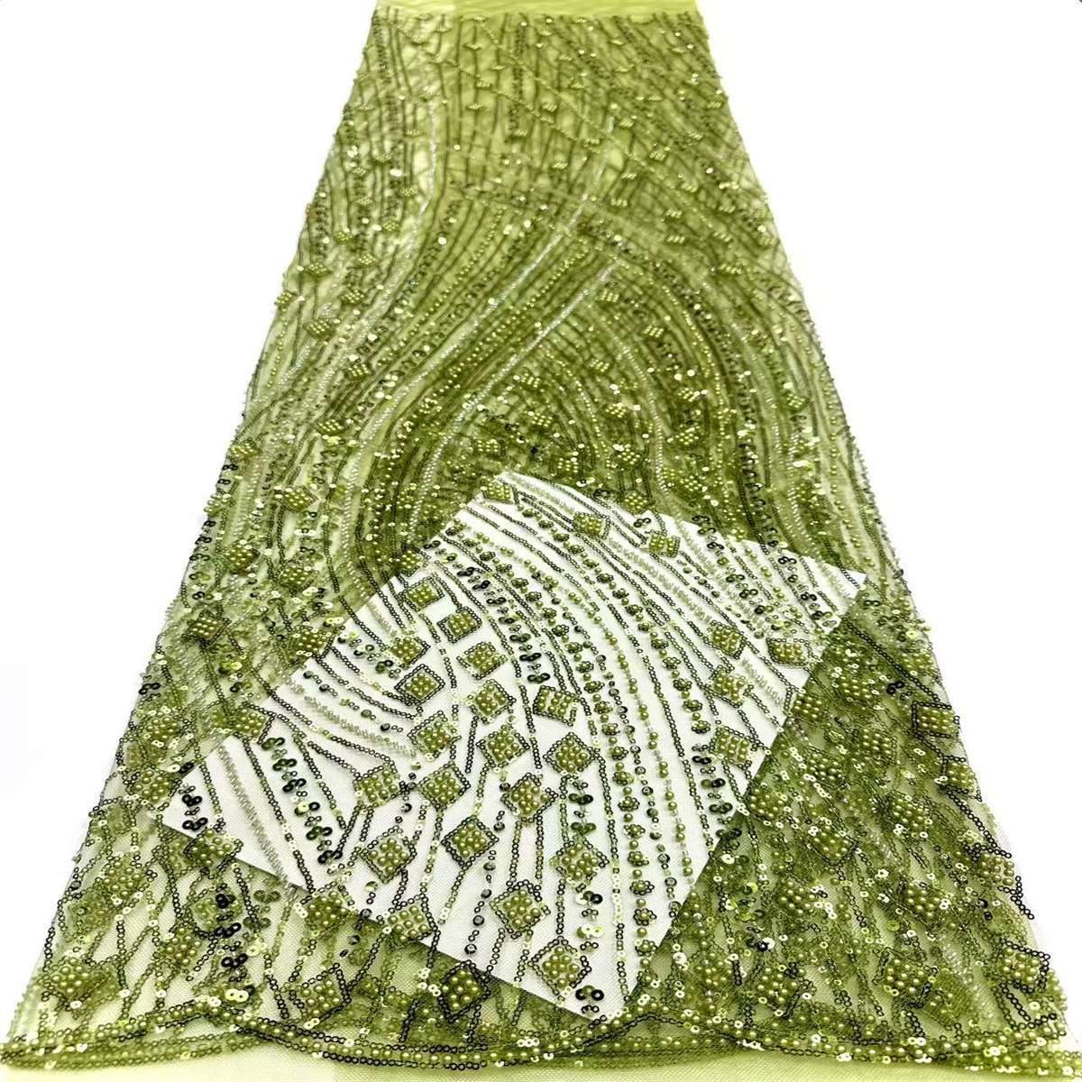 Beaded Tulle Fabric - 5 Yards | COD HN749