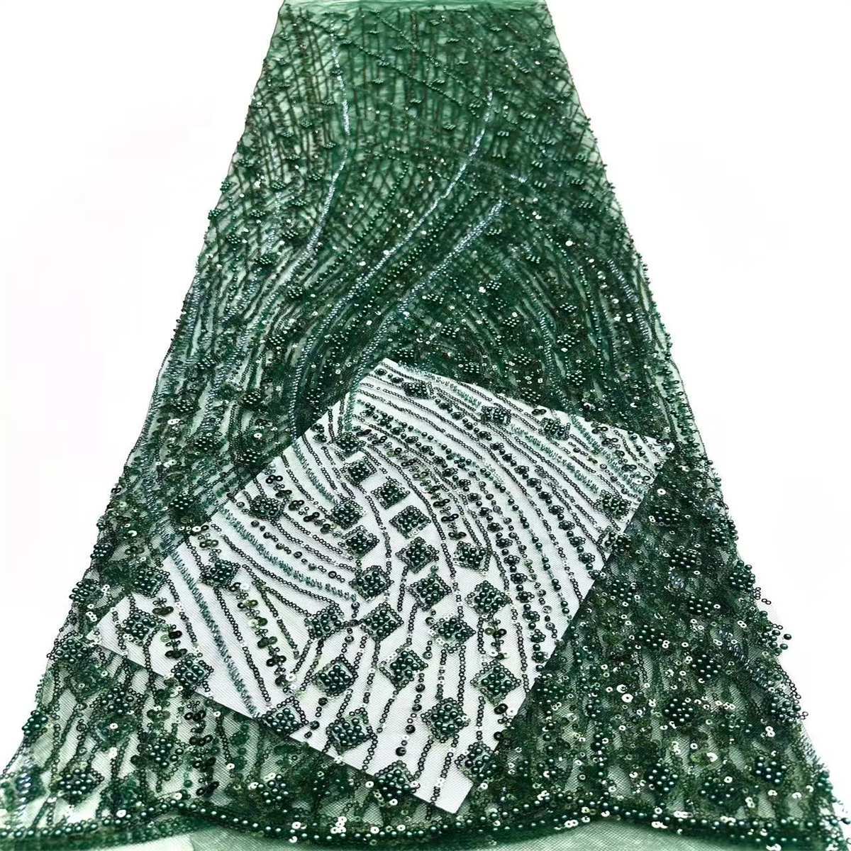 Beaded Tulle Fabric - 5 Yards | COD HN749