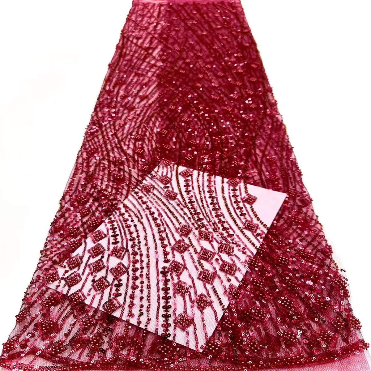 Beaded Tulle Fabric - 5 Yards | COD HN749