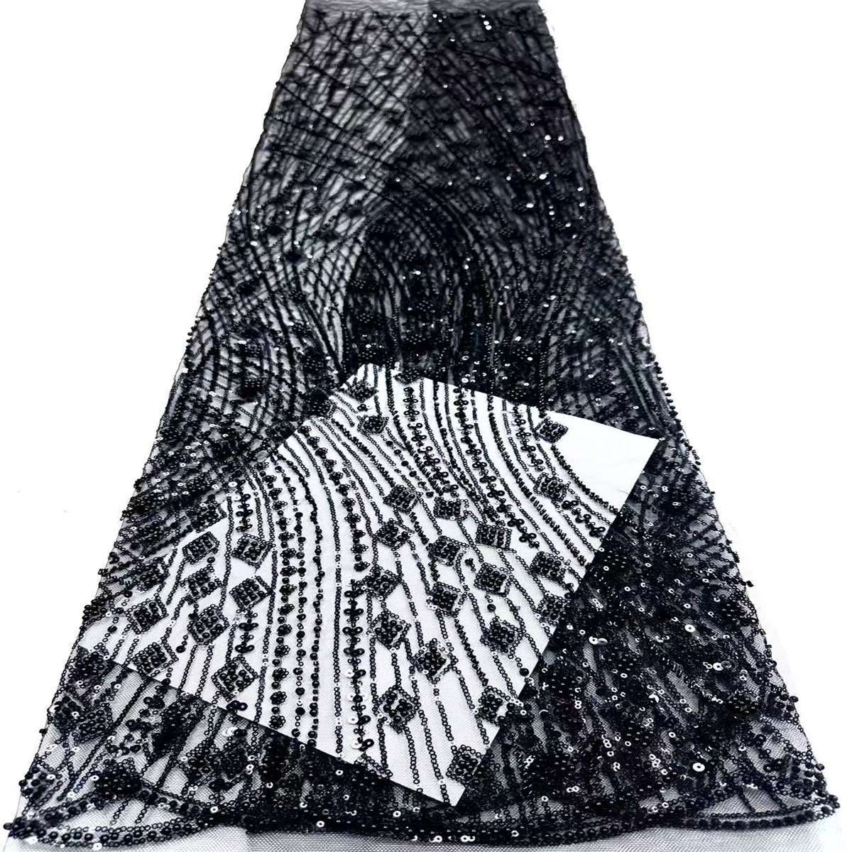 Beaded Tulle Fabric - 5 Yards | COD HN749