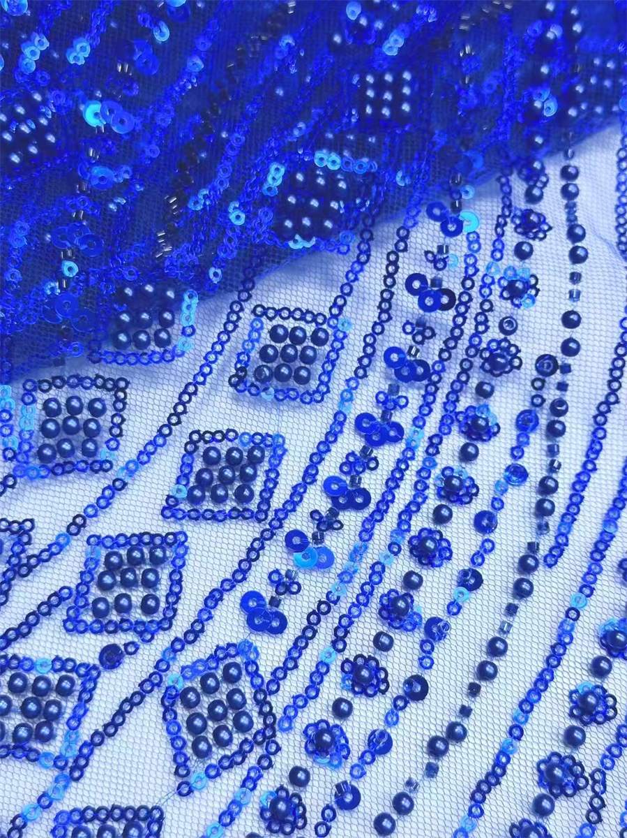 Beaded Tulle Fabric - 5 Yards | COD HN749