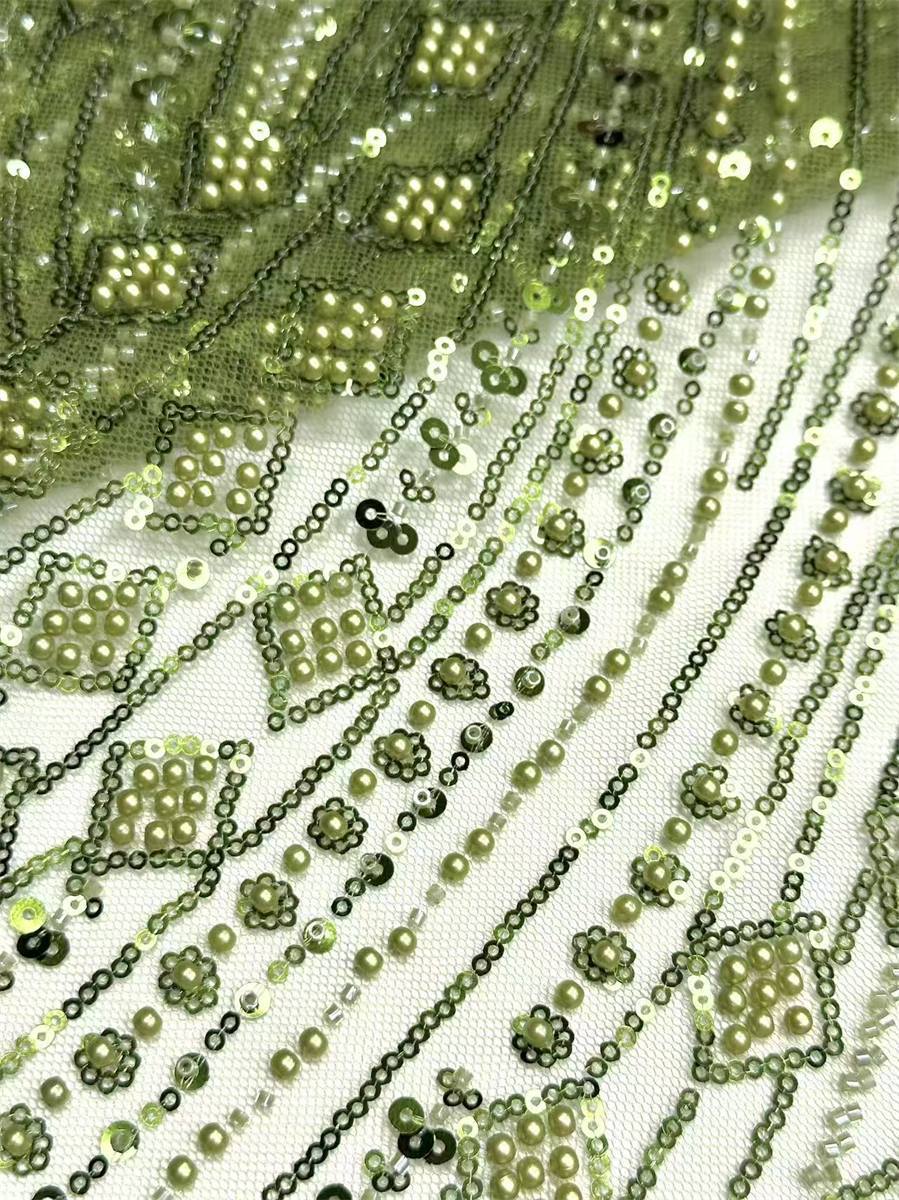 Beaded Tulle Fabric - 5 Yards | COD HN749
