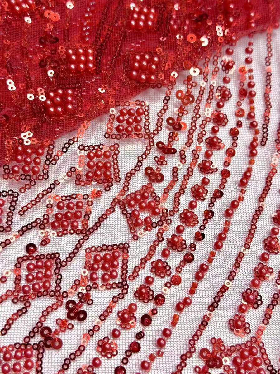 Beaded Tulle Fabric - 5 Yards | COD HN749