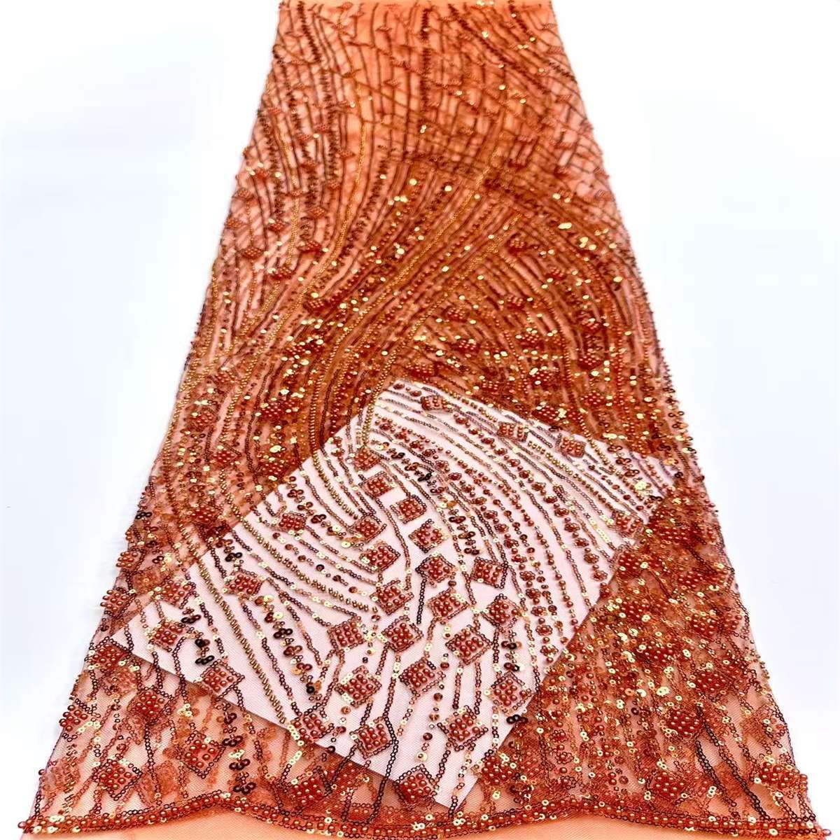Beaded Tulle Fabric - 5 Yards | COD HN749
