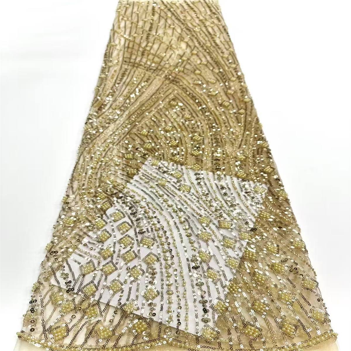 Beaded Tulle Fabric - 5 Yards | COD HN749