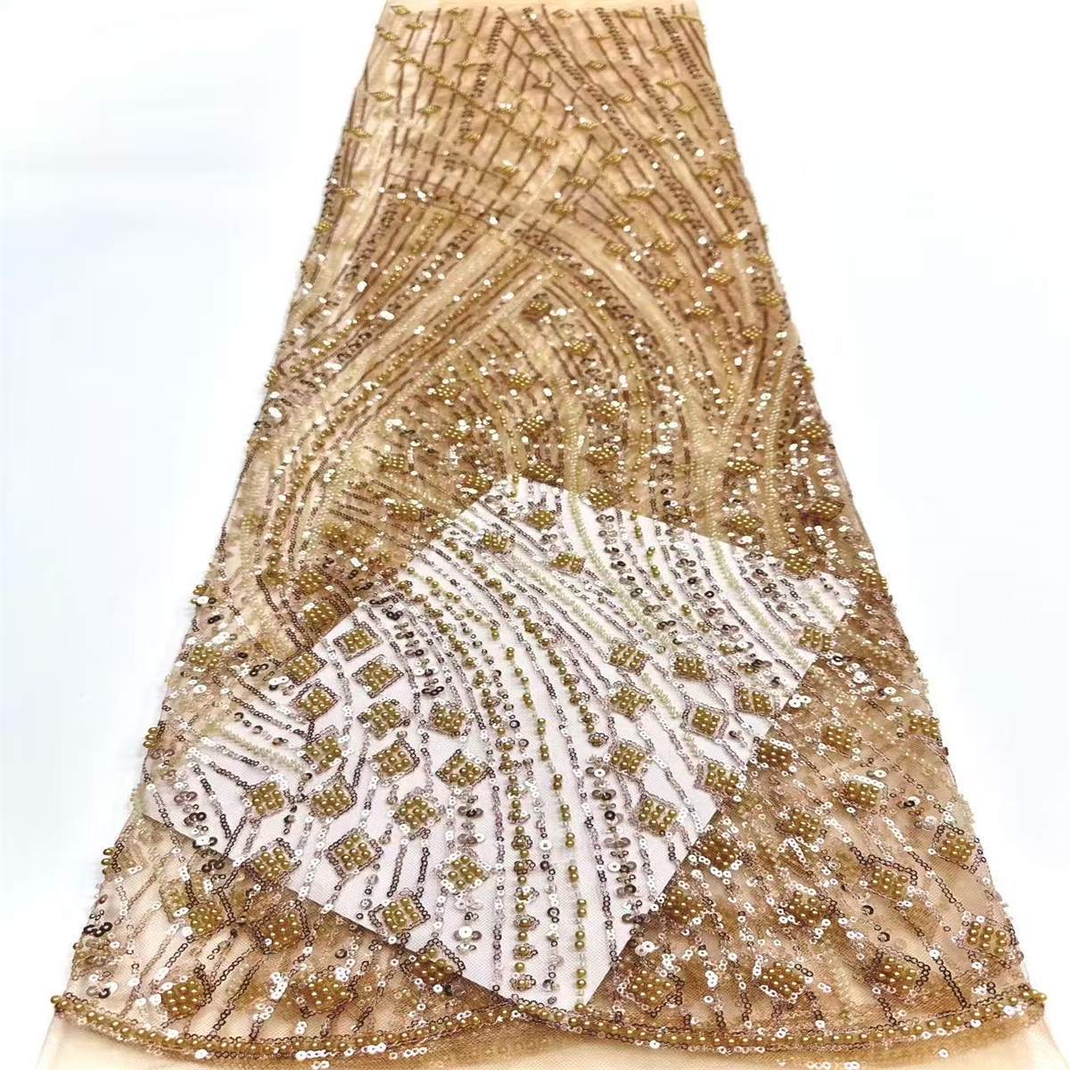 Beaded Tulle Fabric - 5 Yards | COD HN749