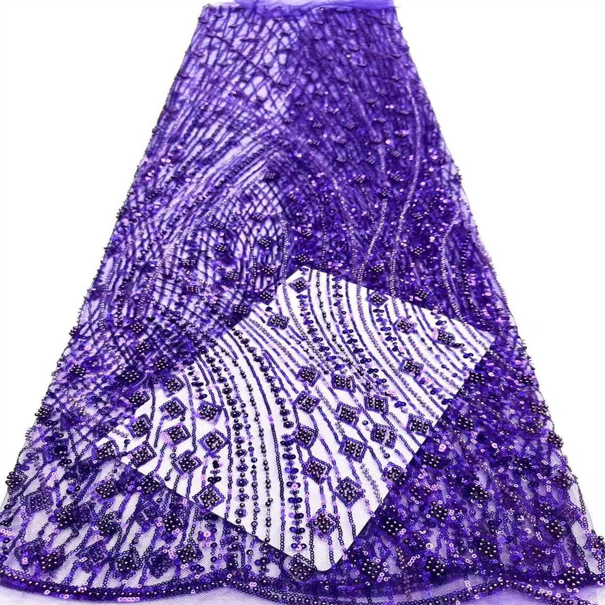 Beaded Tulle Fabric - 5 Yards | COD HN749