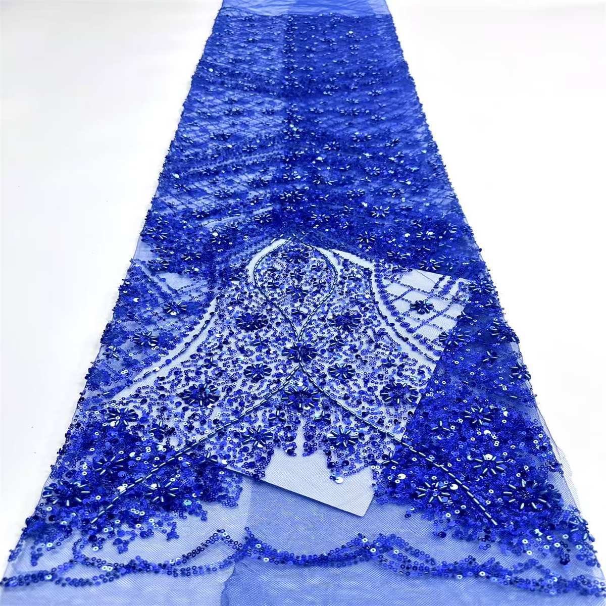 Beaded Tulle Fabric - 5 Yards | COD HN750