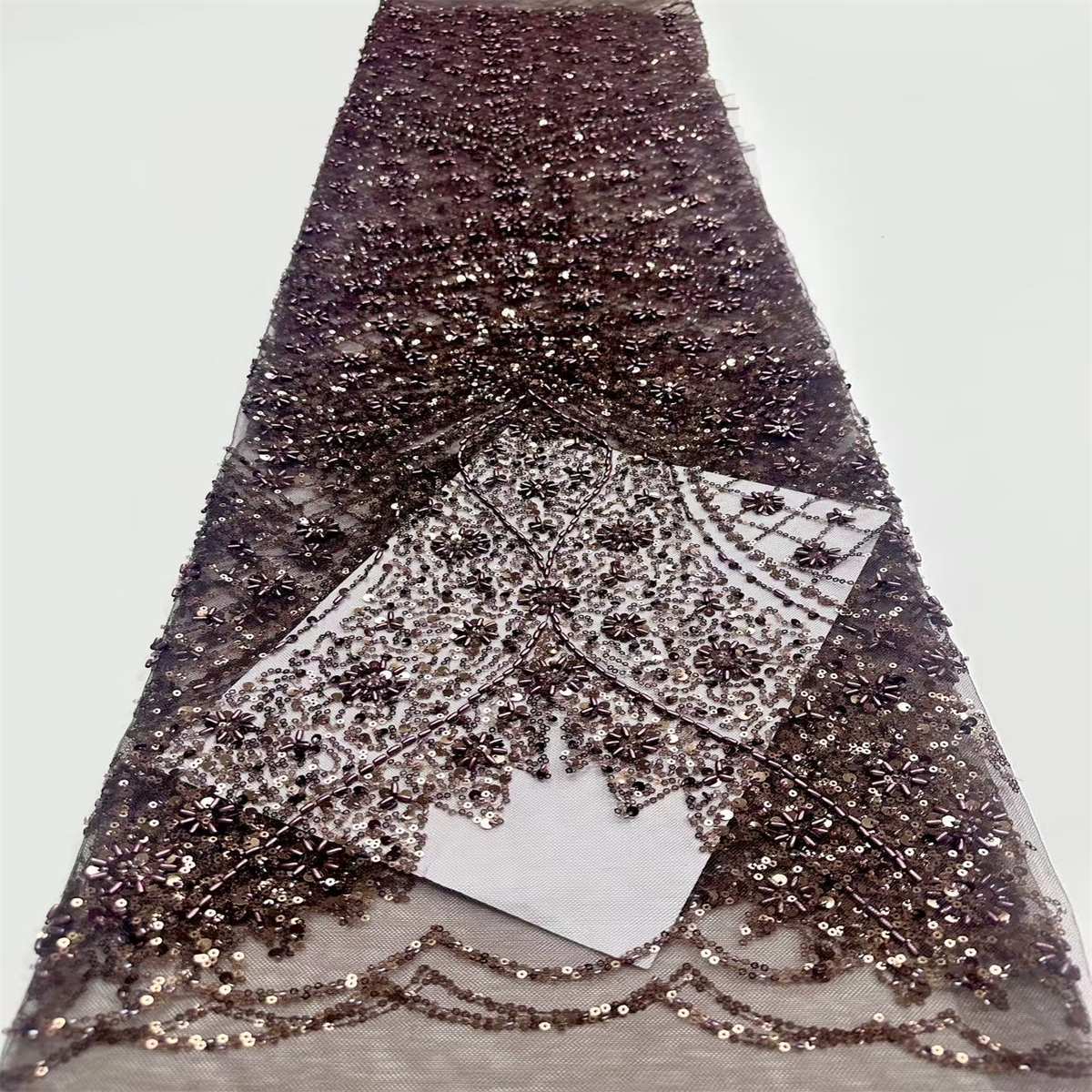 Beaded Tulle Fabric - 5 Yards | COD HN750