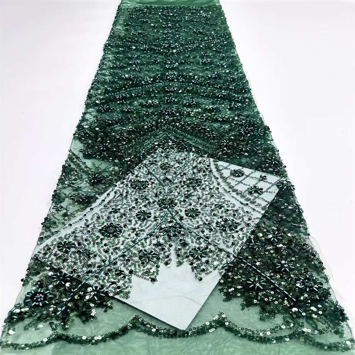 Beaded Tulle Fabric - 5 Yards | COD HN750